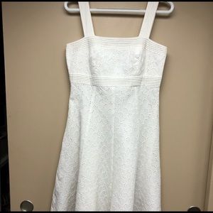 Lined white summer dress